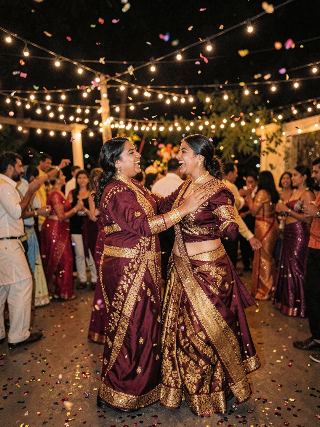 Dancing together on sangeet night